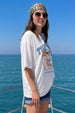 Together White Oversized Graphic Printed T-Shirt