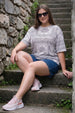 Paisley White Plus Size Oversized T-shirt