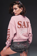 Pale Pink Crop Sweatshirt