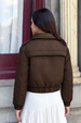 FLURRY BROWN CROPPED JACKET