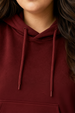 MAROON PLUS SIZE HOODIE