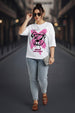 Break Rules White Plus Size Printed T-shirt