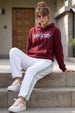 Freezin Maroon Regular Fit Printed Hoodie