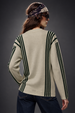 Miami Swanwhite Flatknit Striped Sweatshirt