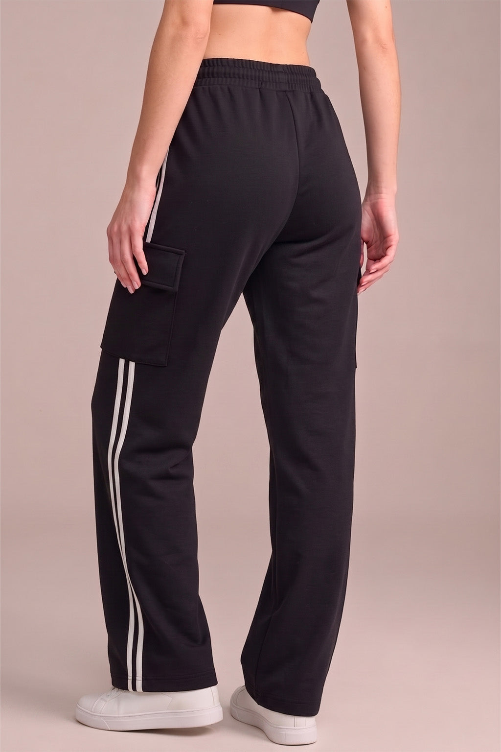 Black Everyday Street line 4 Pocket Knitted Cargo Track Pant