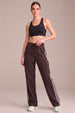 Brown Everyday Street line 4 Pocket Knitted Cargo Track Pant