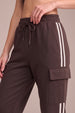 Brown Everyday Street line 4 Pocket Knitted Cargo Track Pant