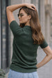 Elite Diamond Olive Regular Fit Flatknit Premium Polo T-Shirt