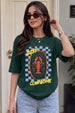 Stay Clawsome Green Oversized Graphic Printed T-Shirt