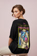 Disney Rafiki Black Oversized Fit Graphic T-Shirt