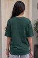Stay Clawsome Green Oversized Graphic Printed T-Shirt