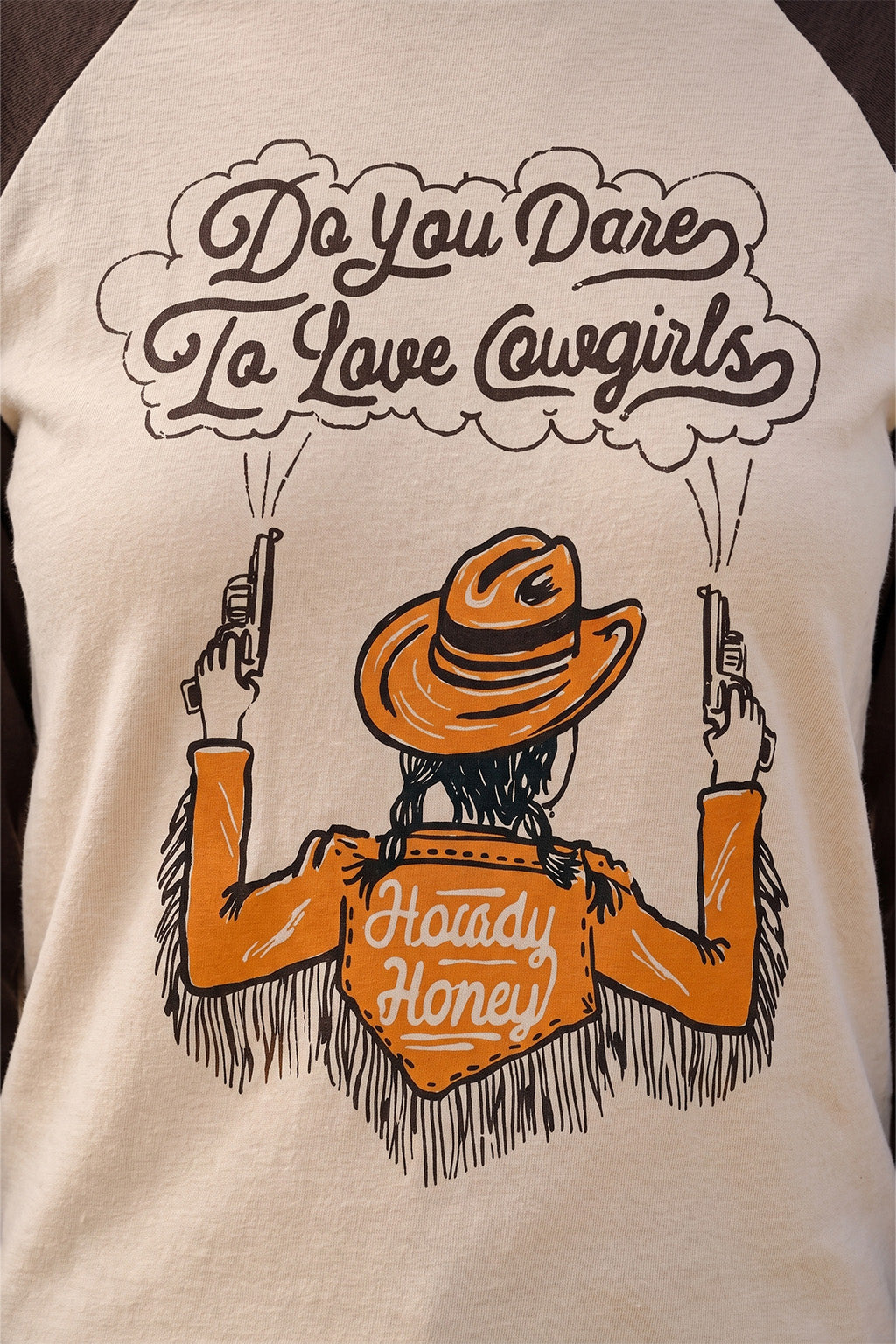 Dare To Love Cowgirl Raglan Printed Full Sleeve Regular Fit T-Shirt