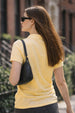 Light Yellow Plain Cotton Regular Slim Fit Polo T-Shirt