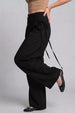 Black HIgh Waist Tailored Wide-Leg Korean Pant