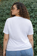 Overthink Teddy White Plus Size Printed T-shirt