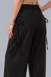 Black HIgh Waist Tailored Wide-Leg Korean Pant