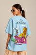 Disney Lion King Sky Blue  Oversized Graphic T-Shirt