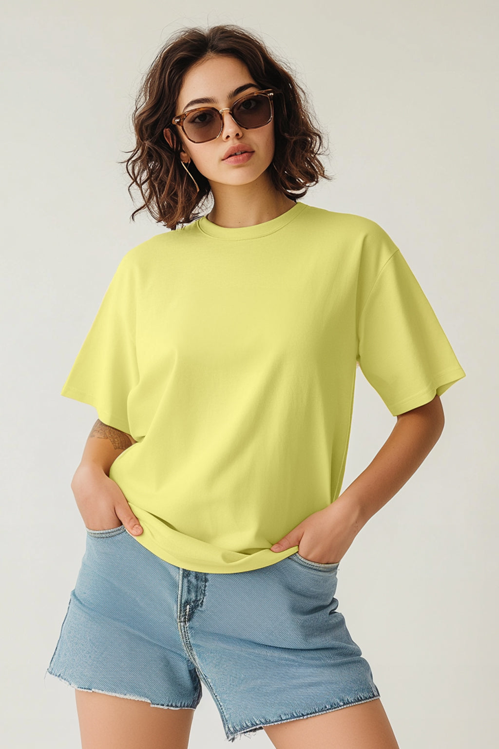 Limeade Plain Oversized T-Shirt