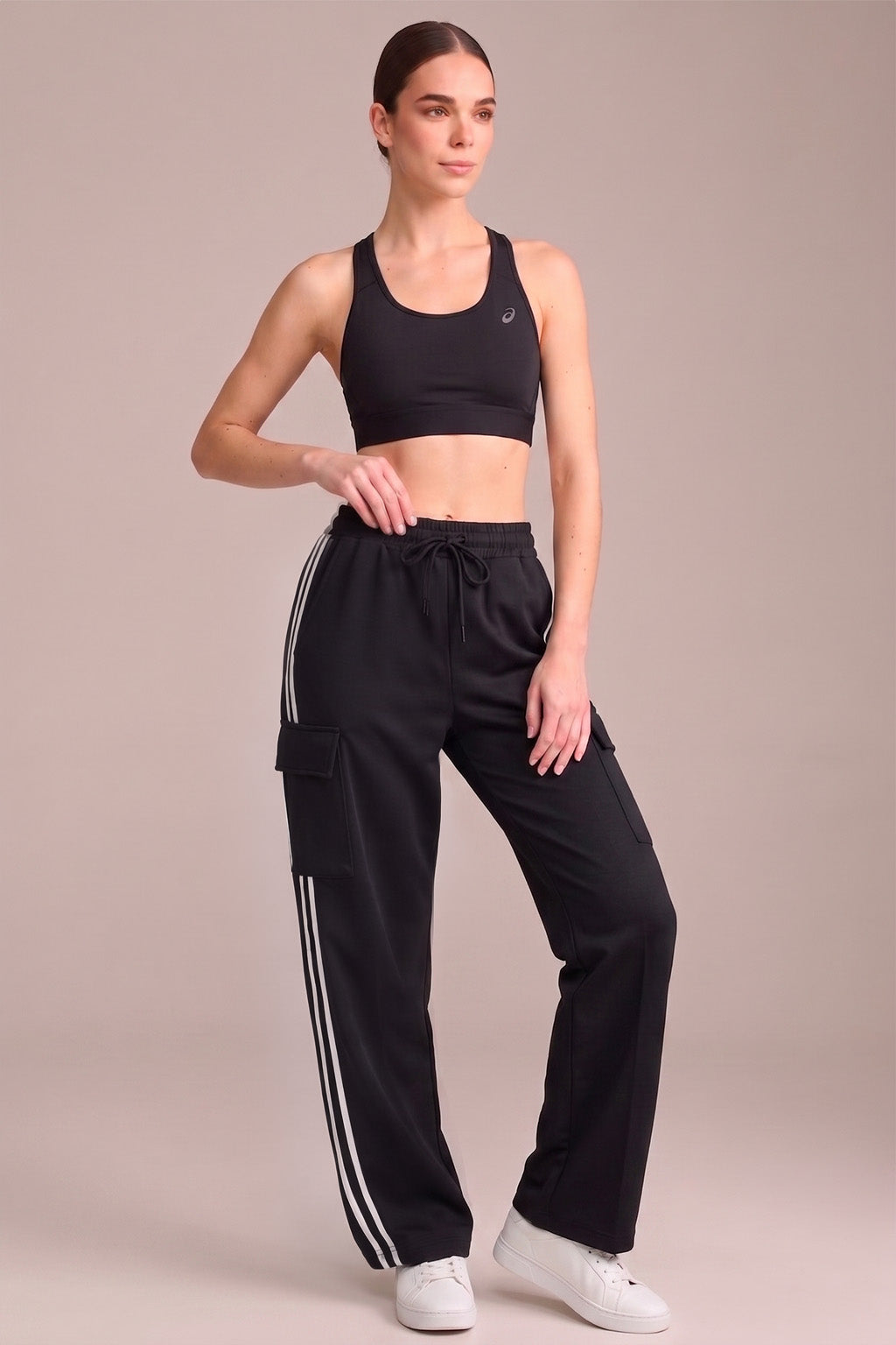 Black Everyday Street line 4 Pocket Knitted Cargo Track Pant