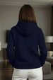 Navy Plain Spun Regular Fit Hoodie