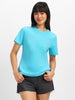 Blue Plain Regular Fit T-Shirt
