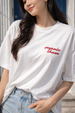Organic Chaos White Oversized Graphic Printed T-Shirt