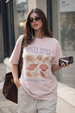 Salty Days Rosewater Oversized Graphic Printed T-Shirt