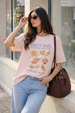 Salty Days Rosewater Oversized Graphic Printed T-Shirt