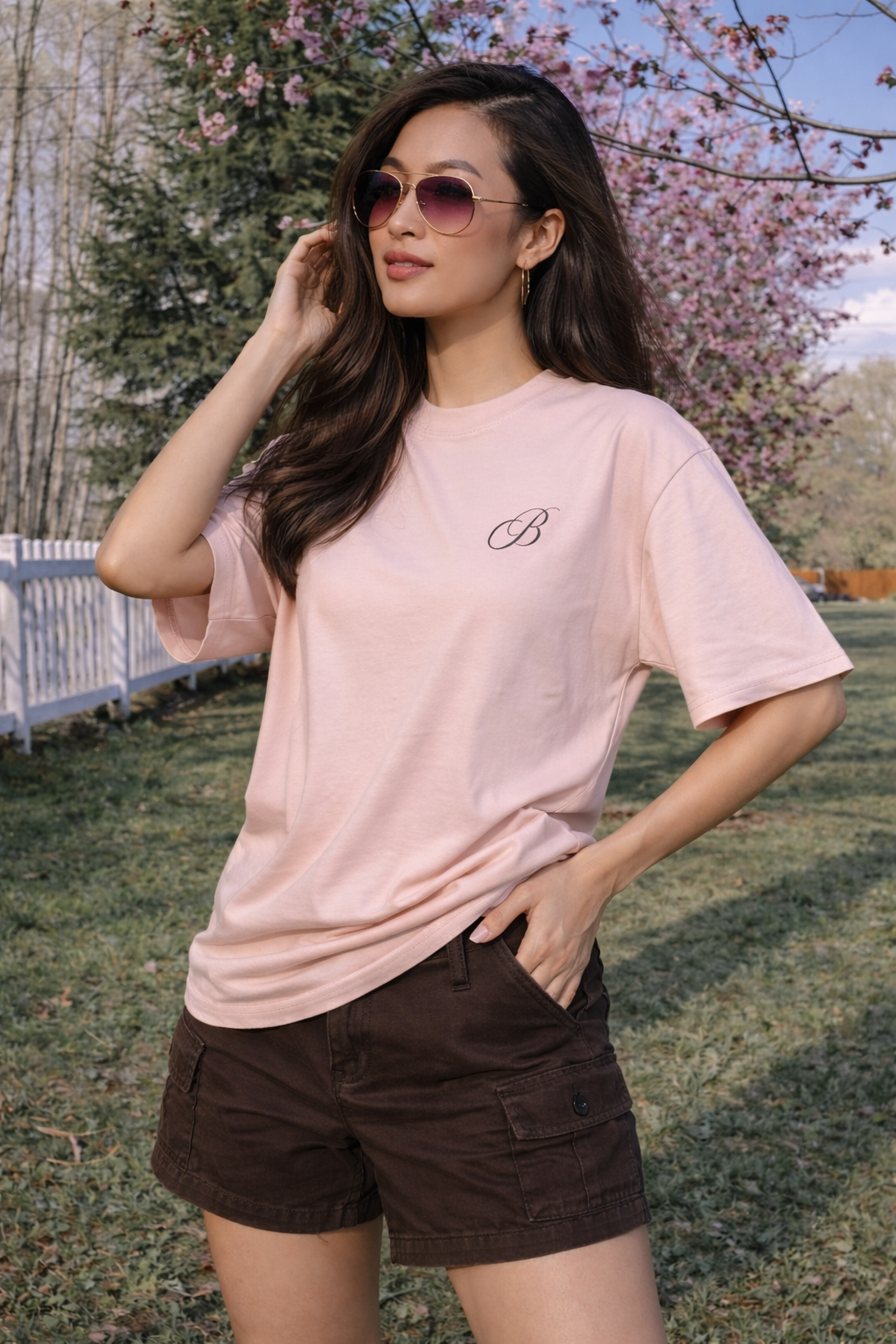 Botany Rose Water Oversized Graphic Printed T-Shirt