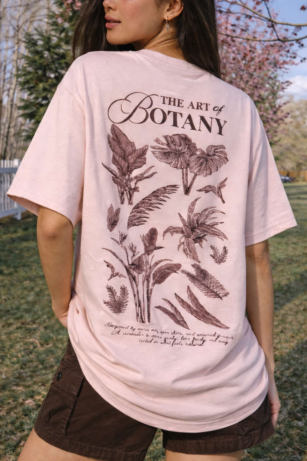 Botany Rose Water Oversized Graphic Printed T-Shirt
