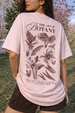 Botany Rose Water Oversized Graphic Printed T-Shirt