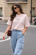 Lavita Rosewater Oversized Graphic Printed T-Shirt
