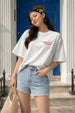 Organic Chaos White Oversized Graphic Printed T-Shirt