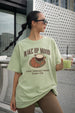 Wake Up Aloewash Oversized Graphic Printed T-Shirt