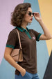 New York Brown Regular Fit Premium Pique Lycra Polo T-Shirt
