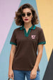 New York Brown Regular Fit Premium Pique Lycra Polo T-Shirt