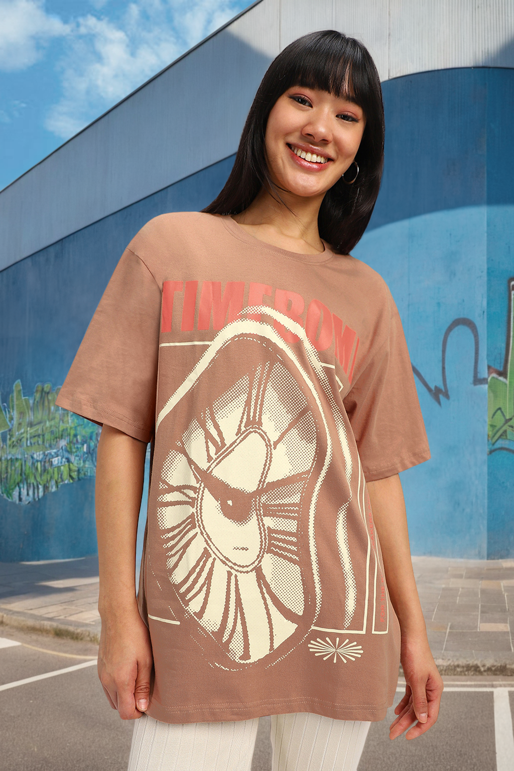 Time Bomb Cork Oversized Graphic T-Shirt