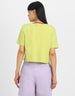 Self Love Club Yellow Graphic Printed Crop-Top