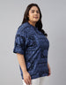 Paisley Navy Plus Size Oversized T-shirt