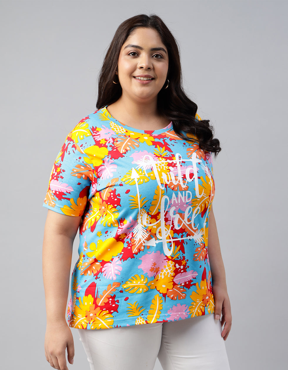 Wild Multicolor Plus Size T-shirt