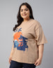 Nature Beige Plus Size T-shirt