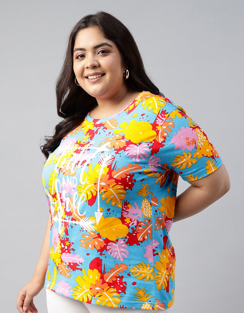Wild Multicolor Plus Size T-shirt