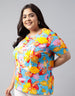 Wild Multicolor Plus Size T-shirt