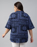 Paisley Navy Plus Size Oversized T-shirt