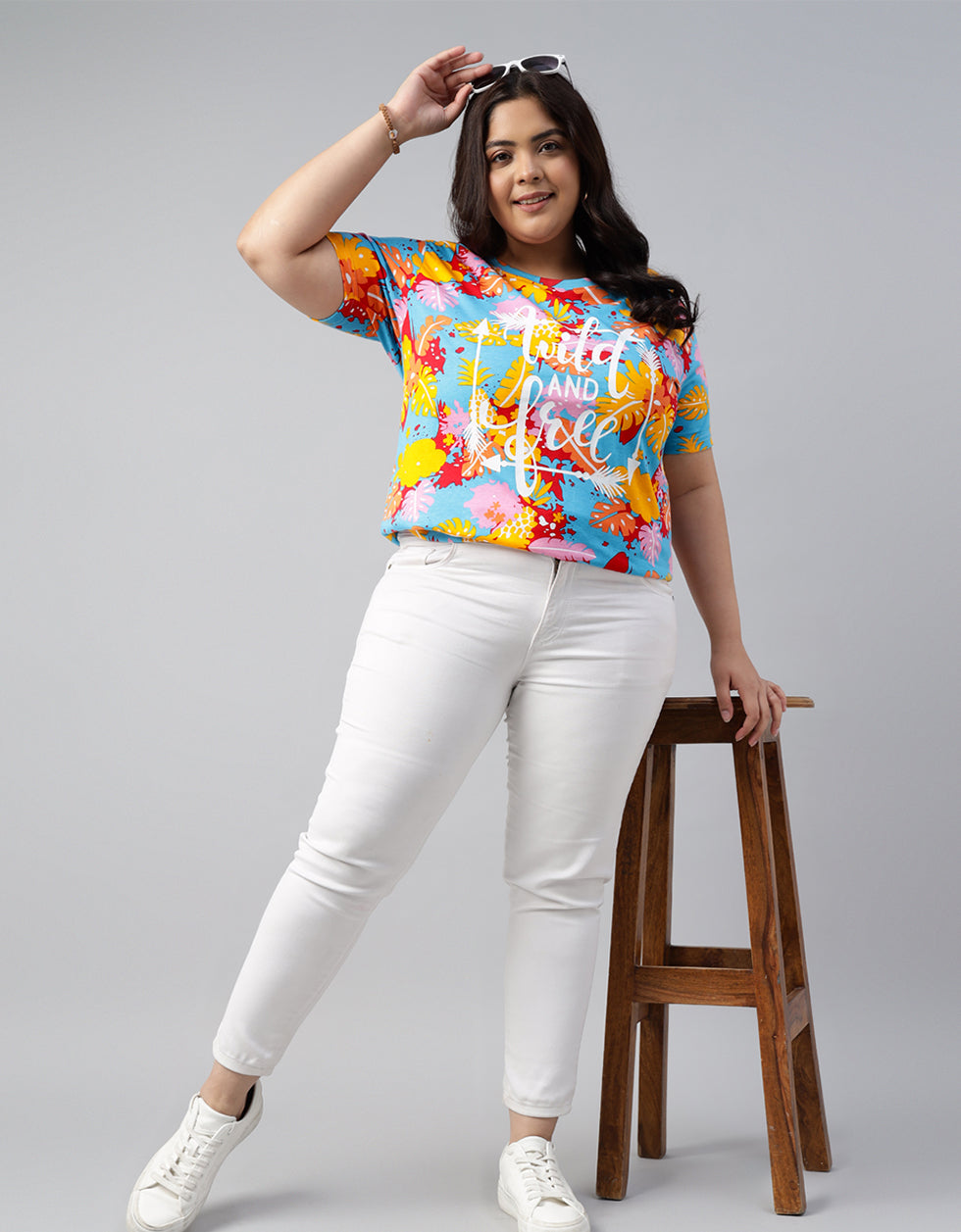 Wild Multicolor Plus Size T-shirt