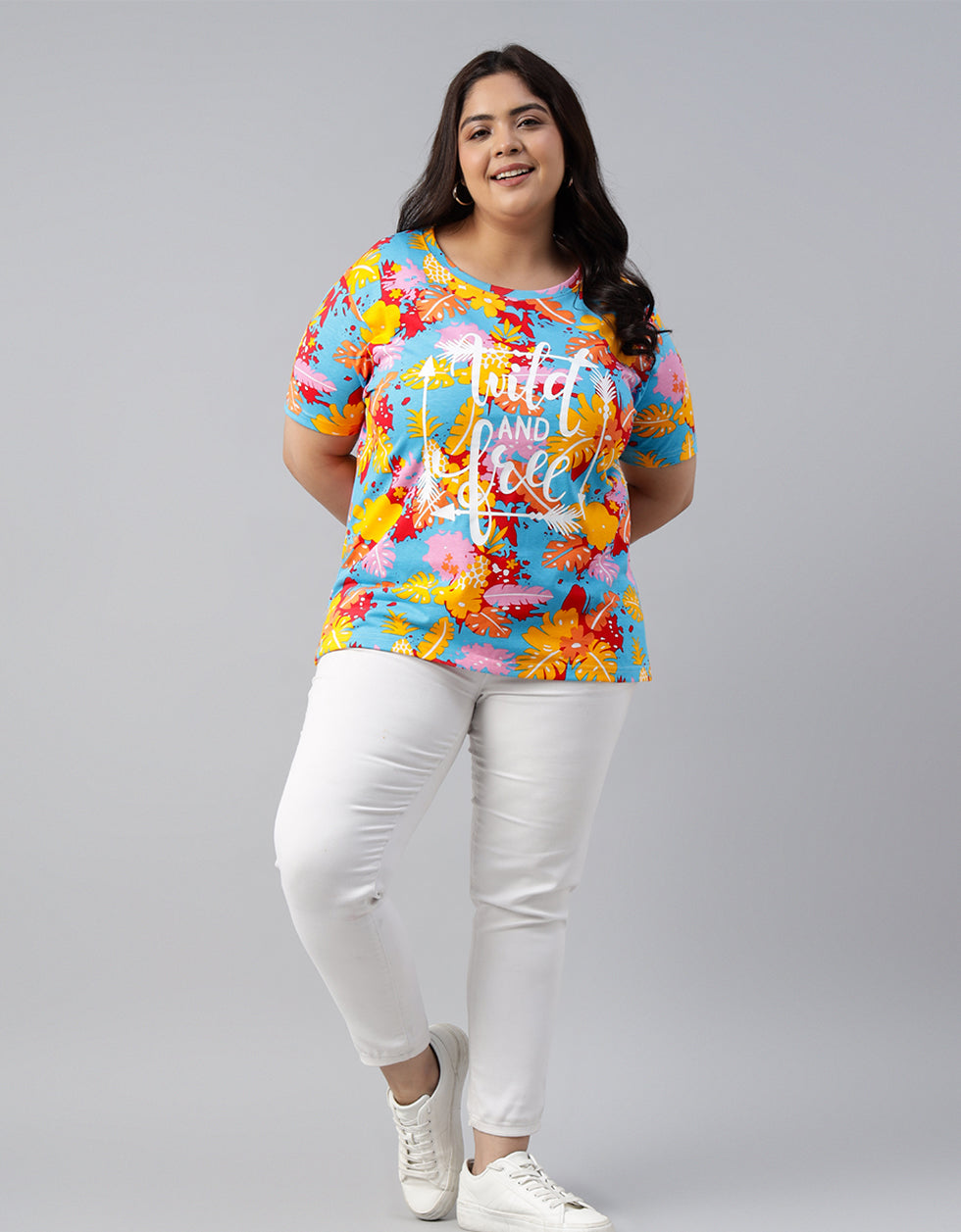 Wild Multicolor Plus Size T-shirt