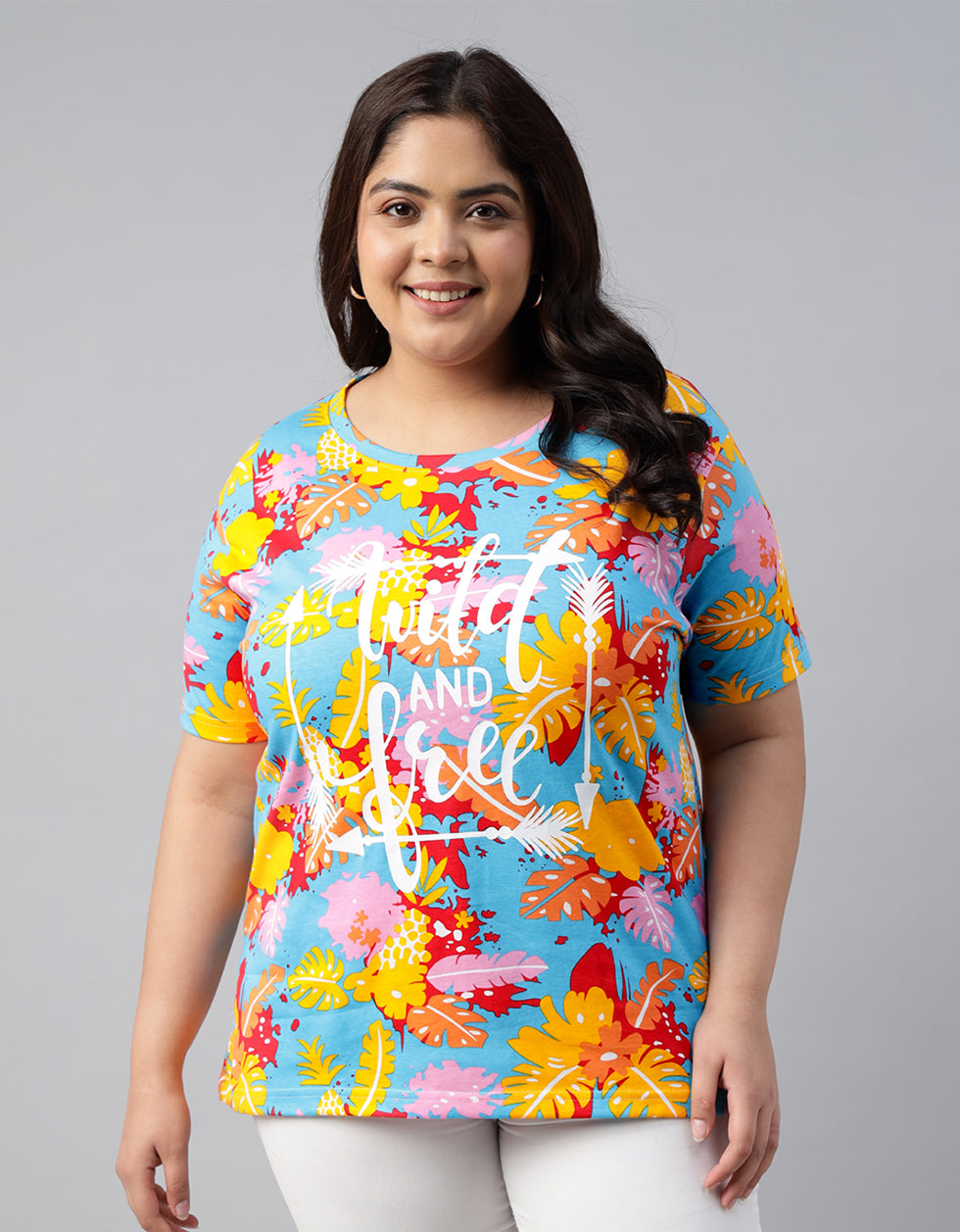 Wild Multicolor Plus Size T-shirt