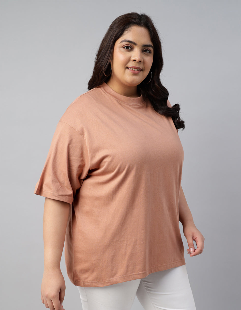Cork Plain Plus Size T-shirt