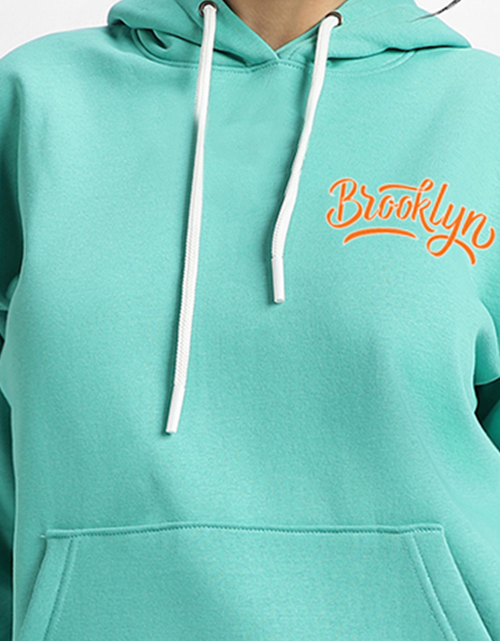 Brooklyn Printed Lime Green Oversized Hoodie