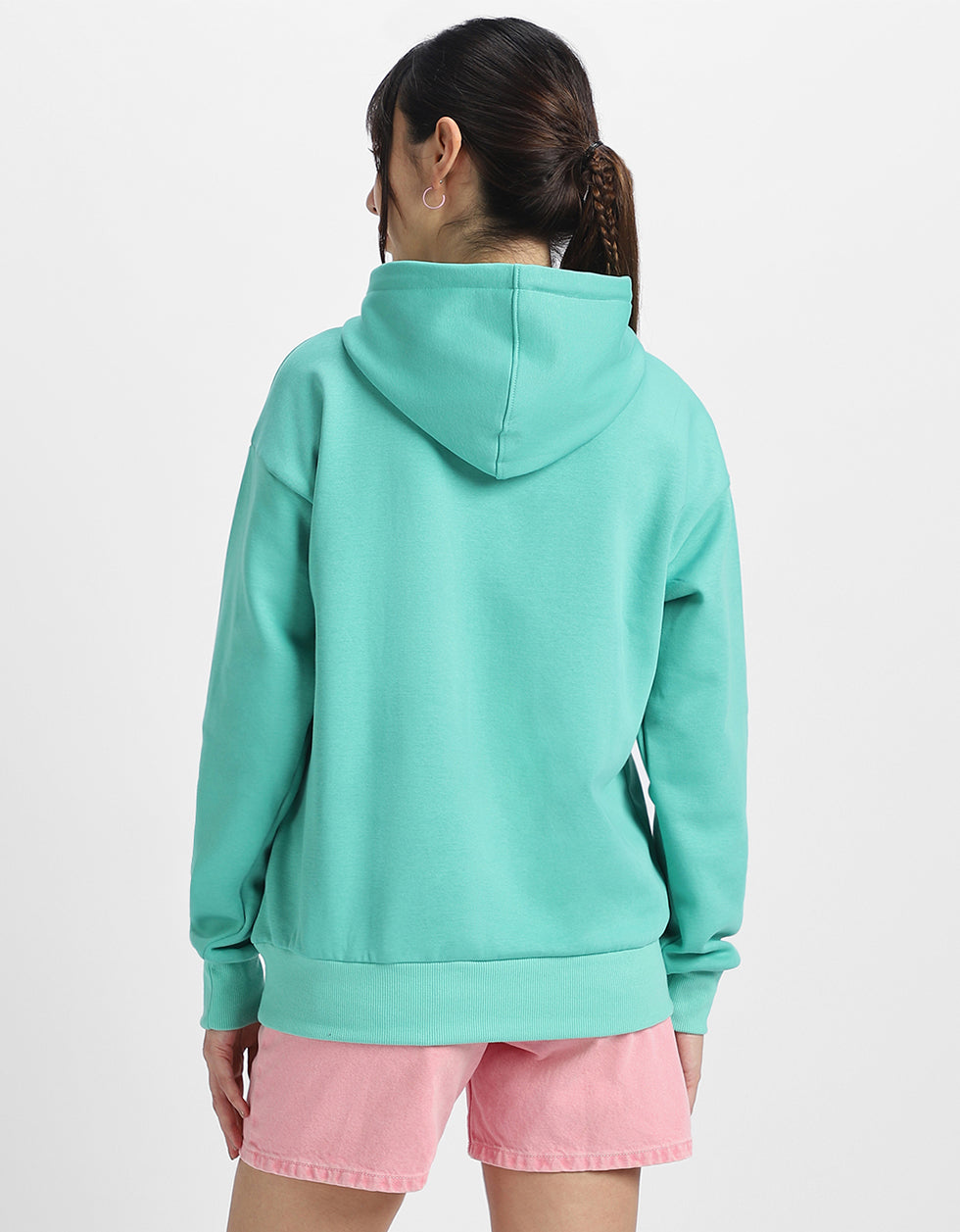 Brooklyn Printed Lime Green Oversized Hoodie